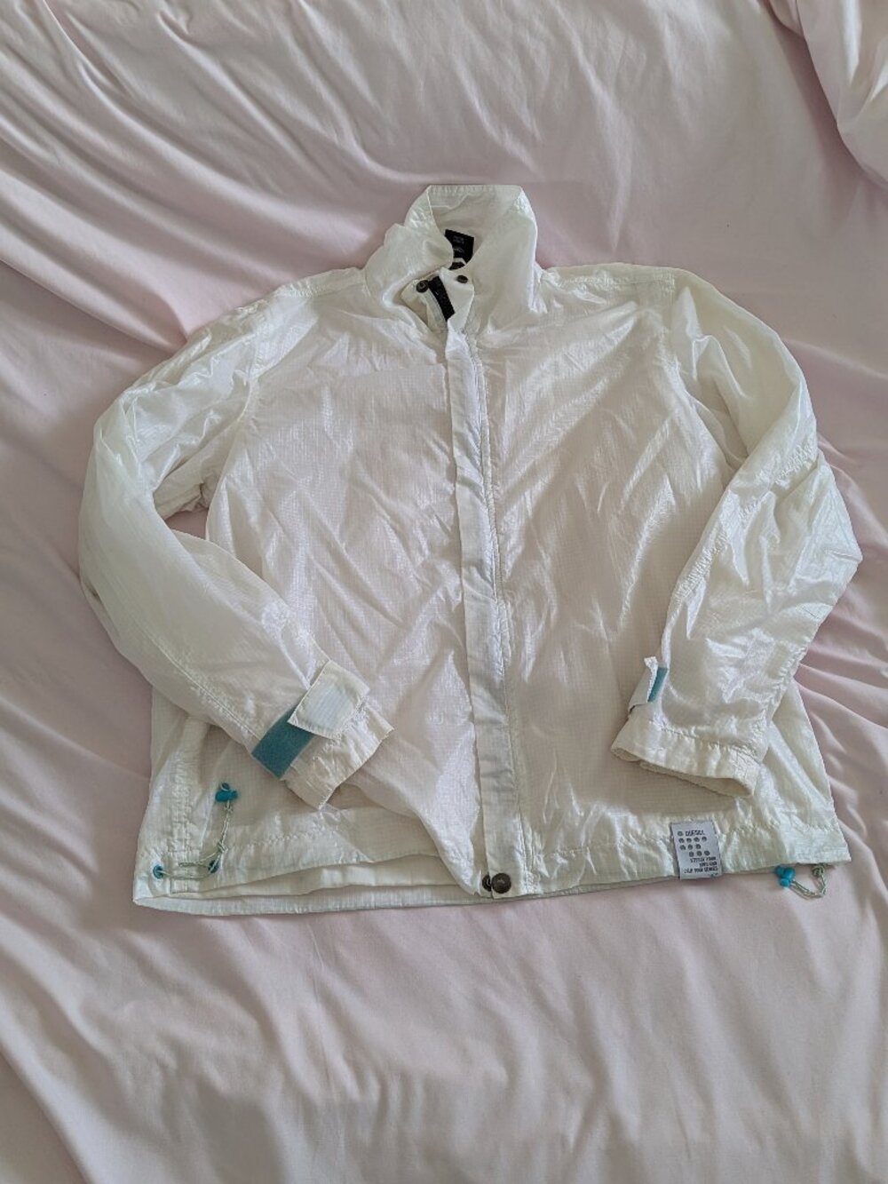 Diesel White Vintage Y2K Ripstop Jacket S